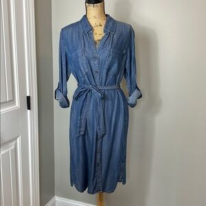 Soft surroundings Blue Denim Shirt Dress
